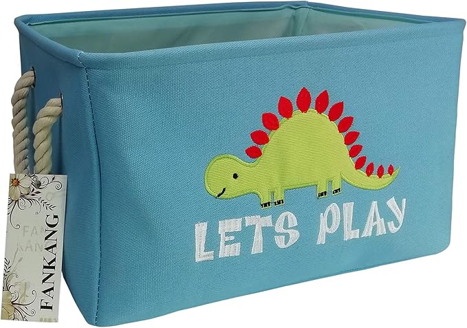 FANKANG Rectangular Laundry Basket Nursery Storage Fabric Storage Bin Storage Hamper,Gift Baskets (Single Dinosaur)-Ruum Studio Home