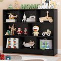 Book Shelf, 8 Cubes Storage Organizer, Freestanding Black Bookshelf Cube Shelf for Bedroom, Living Room, Home Office, 3-Tier Open Shelf Wooden Bookcase-Ruum Studio Home