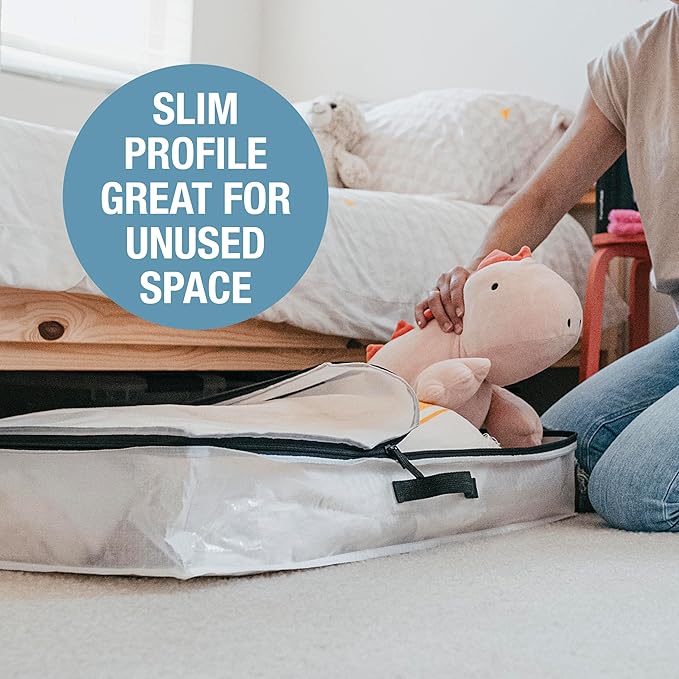 CleverMade Under Bed Storage Bag - Collapsible Storage for Shoes and Clothes Easy Use - Heavy Duty Utility Bag Home-Ruum Studio Home