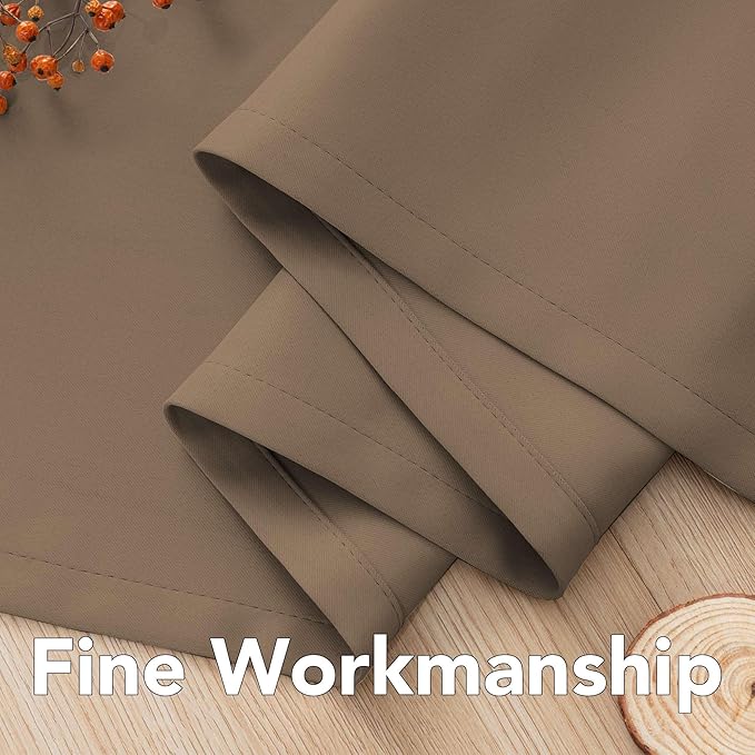 H.VERSAILTEX Ultra Soft Microfiber Thermal Insulated Antique Copper Grommet Blackout Curtains/Window Treatment Draperies 52 by 72 - Inch for Living Room/Bedroom, Set of 2 - Macchiato-Ruum Studio Home