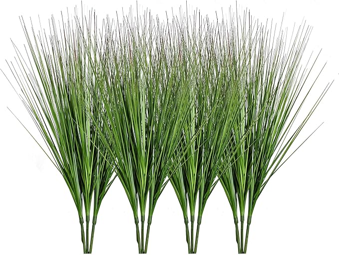 27" Artificial Plants Onion Grass Greenery Faux Fake Shrubs Plant Flowers Wheat Grass for House Home Indoor Outdoor Office Room Gardening Indoor Décor (12 Pack)-Ruum Studio Home