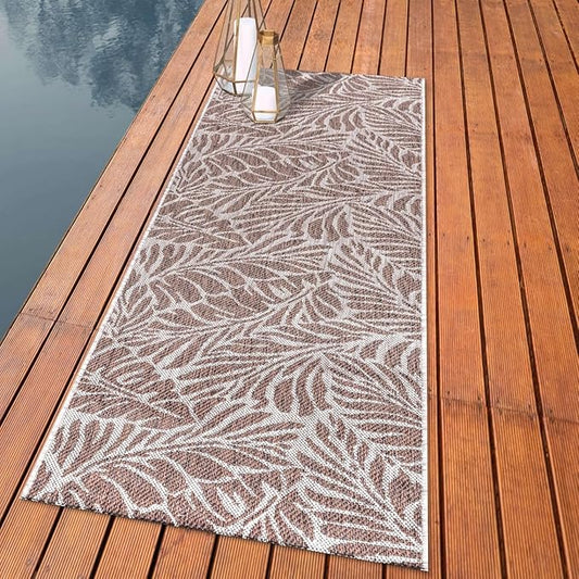 Keen Home Design Terrace Outdoor Runner Rug - 2x10 Washable Indoor/Outdoor Rug for Patio, Kitchen, Balcony, Beach, Garden, Deck and Porch, Size: 2'2"x9'11"-Ruum Studio Home