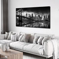 Brooklyn Bridge Wall Art for Living Room City Wall Decor for Bedroom Black Wall Decor for Office 20 x 40 Inch-Ruum Studio Home