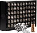 AllSpice Spice Rack Organizer, Wood, 525 Unique Labels, Countertop or Wall Mount, Includes 60 4oz Jars- Matte Black-Ruum Studio Home