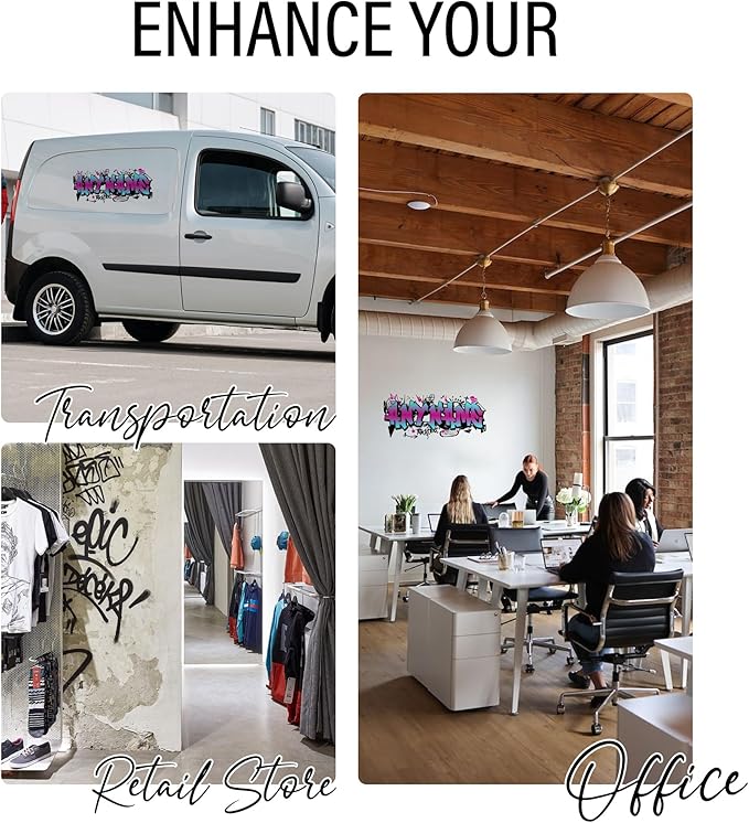 Custom Graffiti Wall Decal Personalized Graffiti Name Fitness Gym Workout Room Wall Decals and Stickers for Nursery, Room Walls Decor, Peel & Stick Name Decals for Walls-Ruum Studio Home