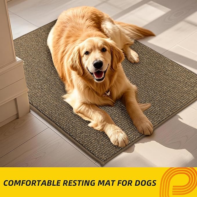 JSEI Dirt Trapper Door Mat 24"x60" Non-Slip Washable Entrance Mat, Dog Doormats, Absorbent & Fade-Resistant Floor Mats, Low Profile Welcome Mats for Entryway, Front Door, and Inside Entrance, Brown-Ruum Studio Home