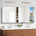 Silver Bathroom Mirror, 30x60 Inch Rectangular Deep Frame Mirror, Large Wall Mounted Bathroom Vanity Mirror Over Sink for Bedroom,Restroom, Living Room, Hangs Vertically or Horizontally-Ruum Studio Home