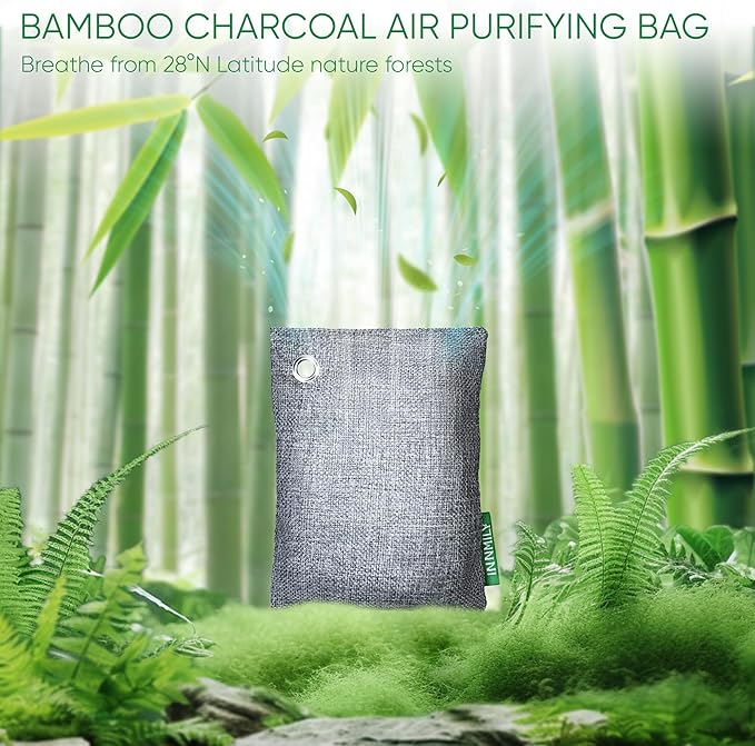 Activated Charcoal Odor Absorber, Odor Eliminator for Strong Odor,Bamboo Charcoal Air Purifying Bags for Home Car Closet Pet, Smoke Room Deodorizer (12 Packs, Unscented)-Ruum Studio Home