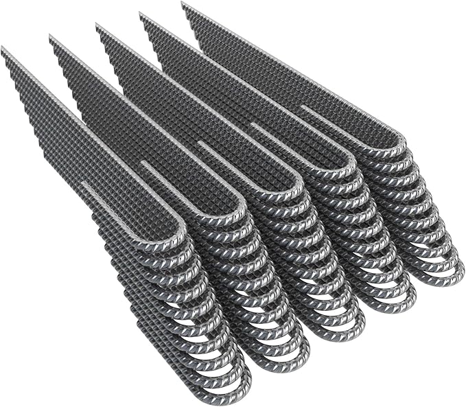 Vodaland Rebar Stakes J Hook Extra Heavy Duty 1/4 inch Coated Steel Ground Anchors with Chisel Point End (100)-Ruum Studio Home