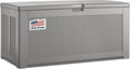 Rubbermaid Extra Large Resin Outdoor Storage Deck Box (134 Gal), Weather Resistant, Gray, Deck Organization for Home/Backyard/Pool Chemicals/Toys/Garden Tools/Porch/Patio Cushions-Ruum Studio Home