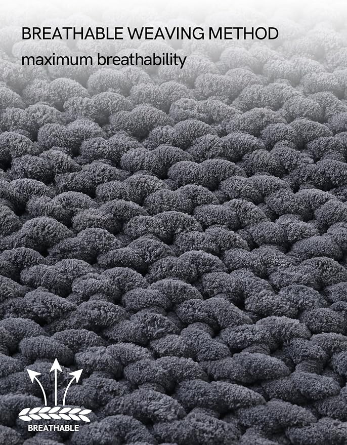 YnM Chunky Throw Blanket, Medium-Weight, Hand Knitted with Chenille Yarn, Skin Friendly, Ventilated and Breathable, Machine Washable, Home Décor Piece for Couch, Sofa and Bed (Lava Grey, 40x50 Inch)-Ruum Studio Home