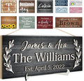 Custom Wood Sign Prsonalized Text Business 3D Home Decor, Personalized Rustic Plaque Board Hanging Wooden Name Sign for Wall Art, Customized Signs Plank Decoration Gifts for Wedding Family Farmhouse Kitchen, Rectangle-Ruum Studio Home