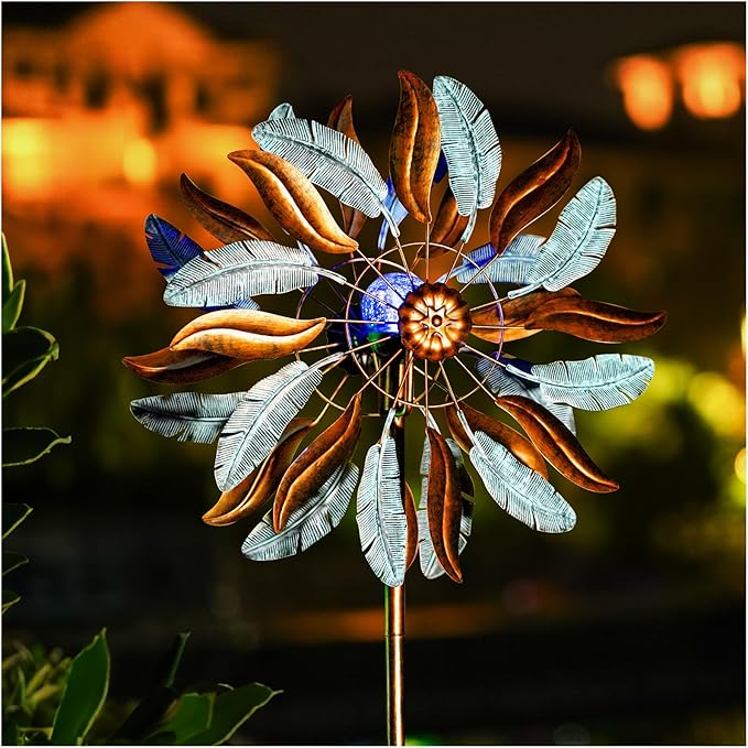Solar Wind Spinners 87 Inch Extra Large Metal for Yard, Garden Decor Yard Art Windmills for Outdoor-Ruum Studio Home