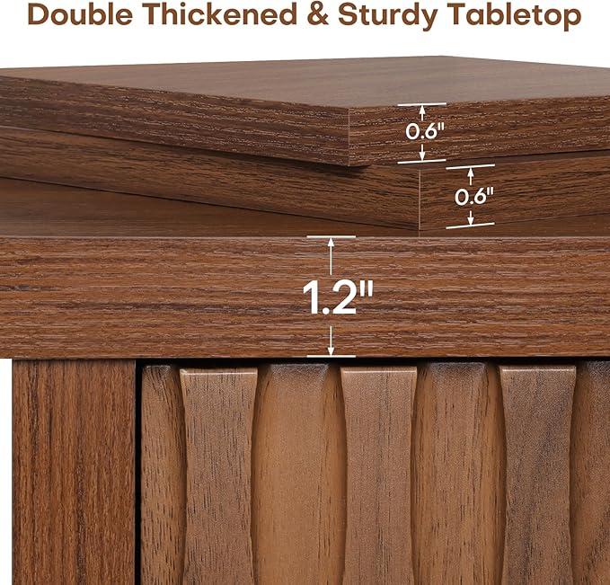 BECHAEO Mid Century Modern Console Table with Drawers, 51" Large 2-Tier Narrow Console Table with Storage Shelf, Sofa Station Behind The Couch, Accent Tables for Entryway, Hallway, Rustic Brown-Ruum Studio Home