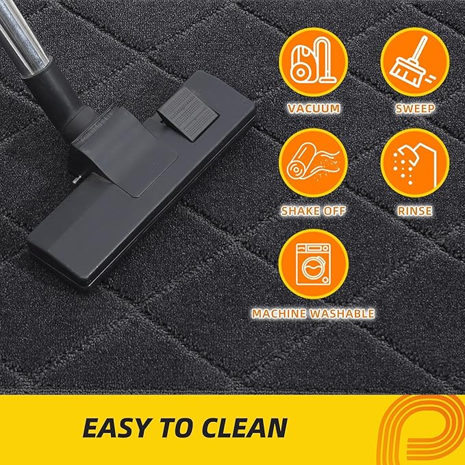 JSEI Dirt Trapper Door Mat 32"x48", Non-Slip Washable Entryway Mats, Dog Door Mat, Stain Resistant and Absorbent Floor Mats, Low Profile Welcome Mat for Front Back Door, Dark Grey-Ruum Studio Home