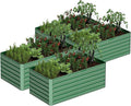 6x3x2 ft Raised Garden Bed, Large Metal Planter Raised Beds, Planters for Outdoor Plants for Vegetables, Flowers, Herbs, Fruits, and Succulents.(4 Pcs)-Ruum Studio Home