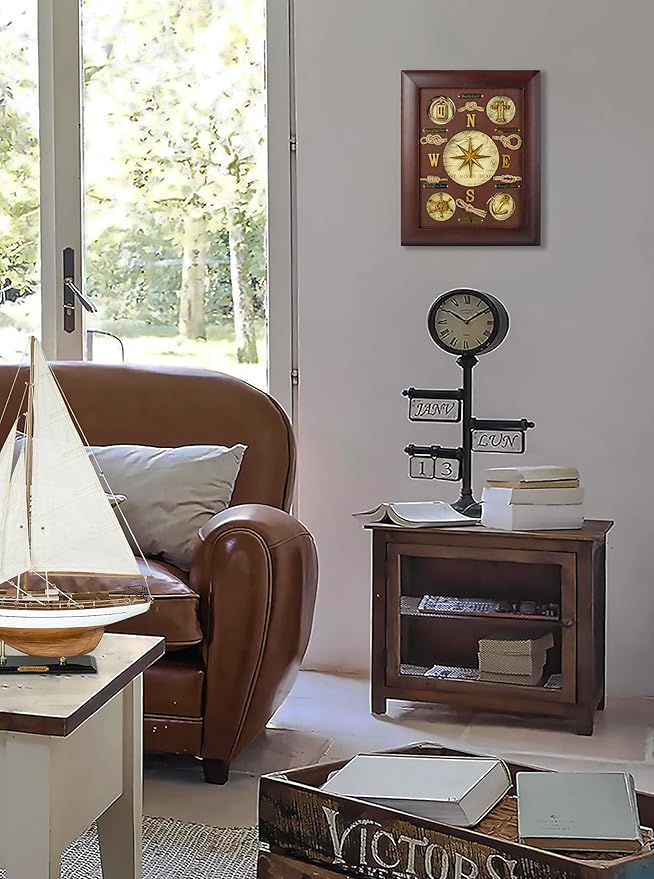 SAILINGSTORY Nautical Wall Decor Knot Board Frame Maritime Decor Coastal Compass Decor-Ruum Studio Home