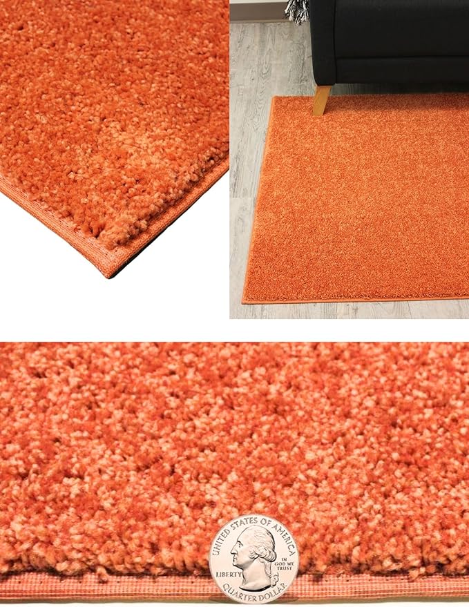KOECKRITZ Soft and Colorful Kids Classroom Area Rugs (Passes Flammability Pill Test) Many Sizes and Bright Colors to Select from (3' x 12', Tangerine)-Ruum Studio Home
