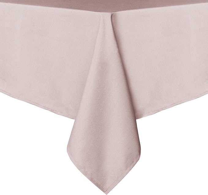 sancua Rectangle Tablecloth - 70 x 120 Inch - Stain and Wrinkle Resistant Washable Polyester Table Cloth, Decorative Fabric Table Cover for Dining Tables, Buffet Parties and Camping, Blush-Ruum Studio Home
