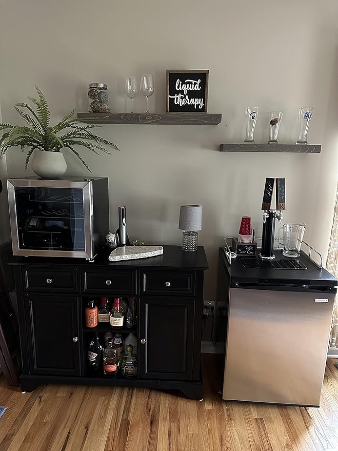 joelsantiques - 30 Inch Wooden Floating Shelves for Wall - 30x6x2 in - Made of Natural Wood - Long Heavy Duty Rustic Wall Shelves for Bedroom - Perfect for Living Room, Kitchen - Gray, Grey-Ruum Studio Home