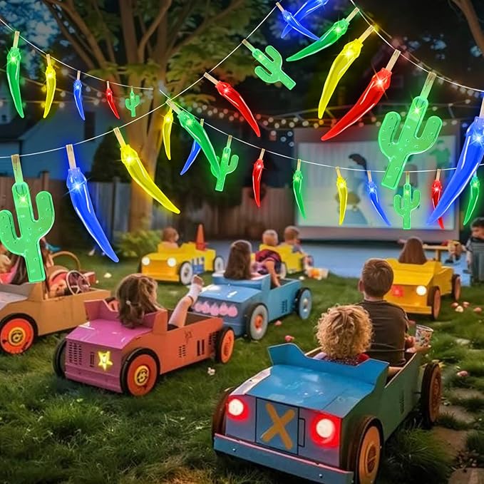 21FT [ 8 Modes & Timer ] Chili Pepper String Lights 40LED Fairy Lights Battery Operated for Indoor Outdoor Garden Pool Birthday Mexican Party Wedding Christmas Summer Tropical Decor-Ruum Studio Home