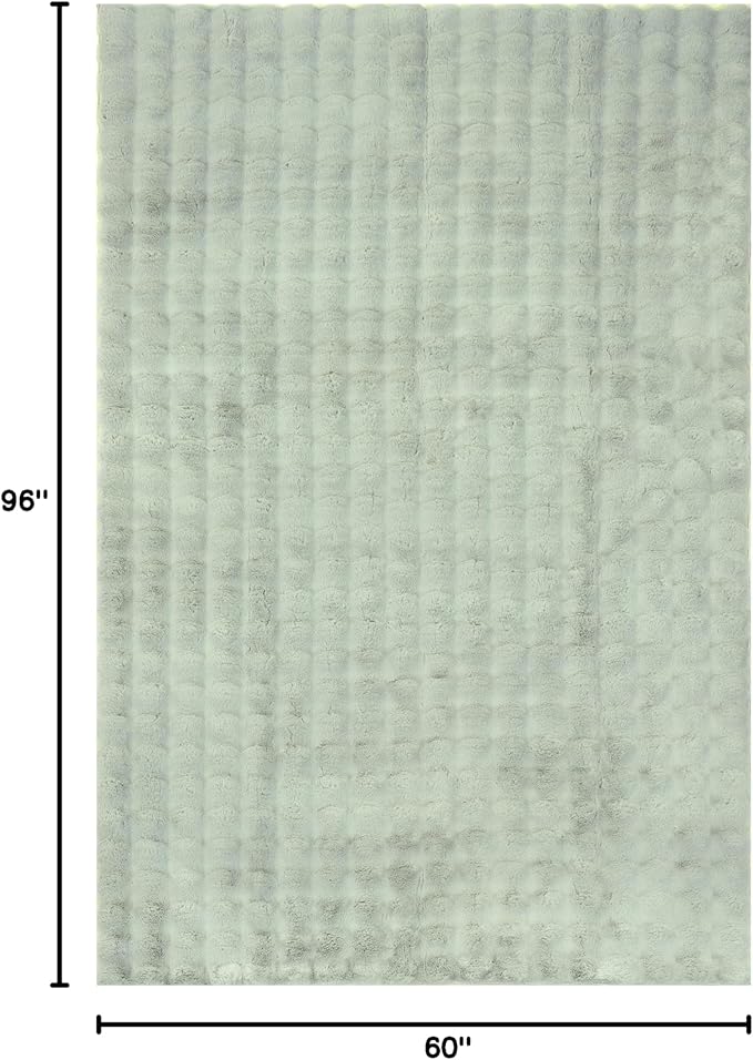 nuLOOM 5' x 8' Cozy Plush Area Rug, Machine Washable, Non-Slip, Soft Fluffy Shag Carpet for Living Room Bedroom Kids Room Nursery Home Decor, Jeni Green-Ruum Studio Home