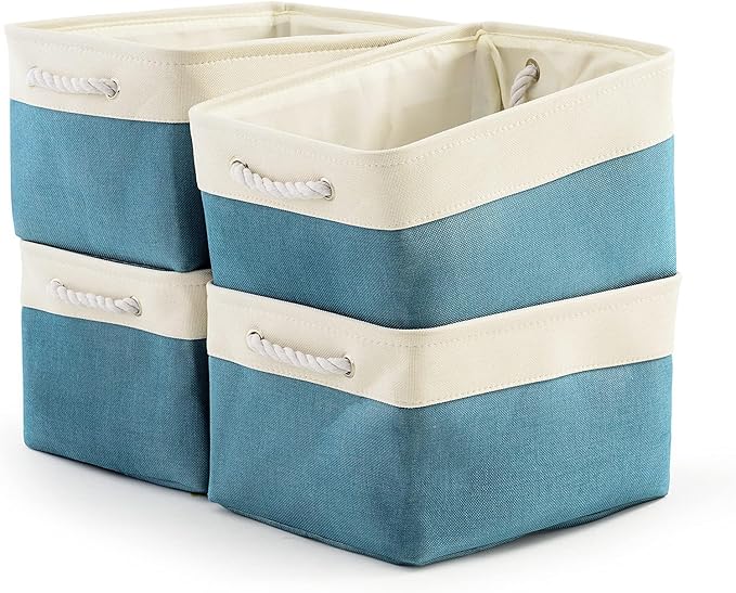 Storage Cubes - 4 Pack Large Fabric Baskets for Organizing, Collapsible Storage Bins for Closet Cloth Decorative Gift supplies Organizer Shelf 15.7 (L) x 11.8 (W) x 8.2 (H) inches-Ruum Studio Home