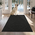 COSY HOMEER-Door-Mat-Non-Slip-Entryway-Rug 36”x60” Absorbent Welcome Mats Washable Dirt Trapper Door Mat Entrance Floor Mats for Front Back Doormats and Wet Shoes,Black-Ruum Studio Home