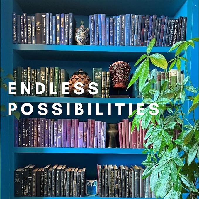 Curated Decorative Books Hardcover Décor Books for Home Décor, Choose Color, Interior Design, Office, Wedding Display, Instant Library, or Staging (Half Foot, Navy)-Ruum Studio Home