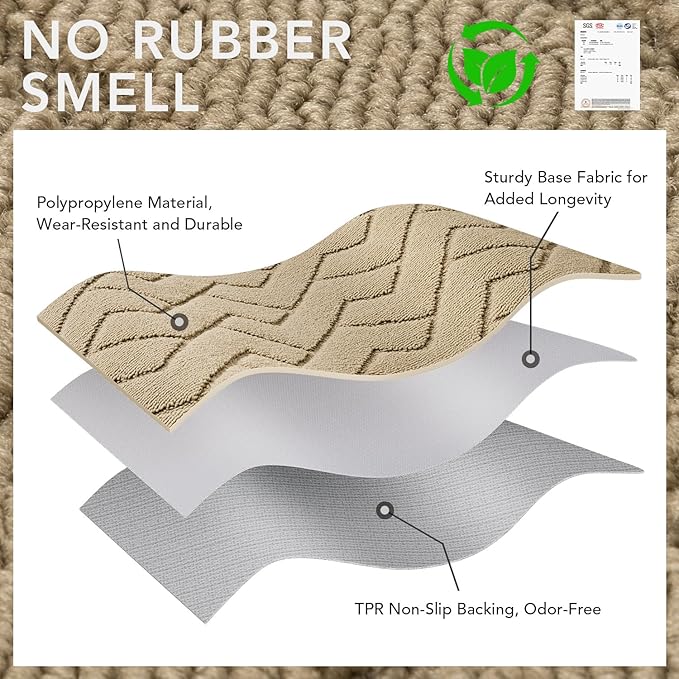 hicorfe Front Door Mat Outside Entrance,24"x35" Absorbent Muddy Dirt Resist Welcome Door Mats Outdoor Indoor,Stain and Fade Resistant,Non Slip Backing Entry Mat Doormat for Entryway (Beige)-Ruum Studio Home