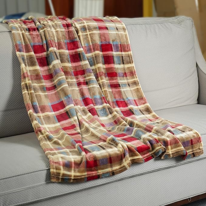 MERRYLIFE Throw Blanket Plaid| Ultra-Plush Soft Colorful | Decorative Couch Travel Love Urban Throw Blanket(40" 50", Love Urban)-Ruum Studio Home