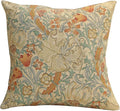 Charlotte Home Furnishings Throw Pillow Covers, Decorative Boho Pillow Cover for Couch, Living Room, Golden Lily Light Square Cushion Cases 18x18 in, European Cotton Jacquard Woven, Cozy Bedroom Decor-Ruum Studio Home