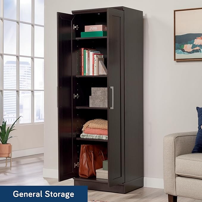 Sauder HomePlus Kitchen Pantry Storage Cabinet with Adjustable Shelves, Laundry Bathroom, L: 23.31" x W: 17.01" x H: 71.18", Dakota Oak-Ruum Studio Home