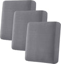 H.VERSAILTEX Super Stretch Individual Seat Cushion Covers Sofa Covers Couch Cushion Cover Slipcover Sets Thick Jacquard Textured Twill Fabric (3 Piece Sofa Cushion Covers, Grey)-Ruum Studio Home
