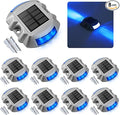 VOLISUN Solar Deck Lights, 8-Pack Led IP67 Waterproof Outdoor Warning Step Lights for Driveway, Sidewalk, Garden Pathway, Yard (Blue)-Ruum Studio Home