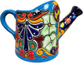 Talavera Watering Can Planter Large Flower Pot Large Mexican Pottery Folk Art Hand Painted Home Decor Garden Ceramic Handmade Multicolor 15" (Multi 3)-Ruum Studio Home