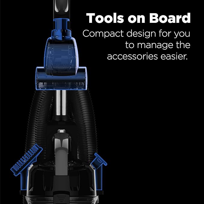 Eureka PowerSpeed Lightweight Upright Vacuum Cleaner for Carpet and Hard Floor, Powerful Bagless Upright Vacuum Cleaner for Home Pets, NEU181A, Blue-Ruum Studio Home