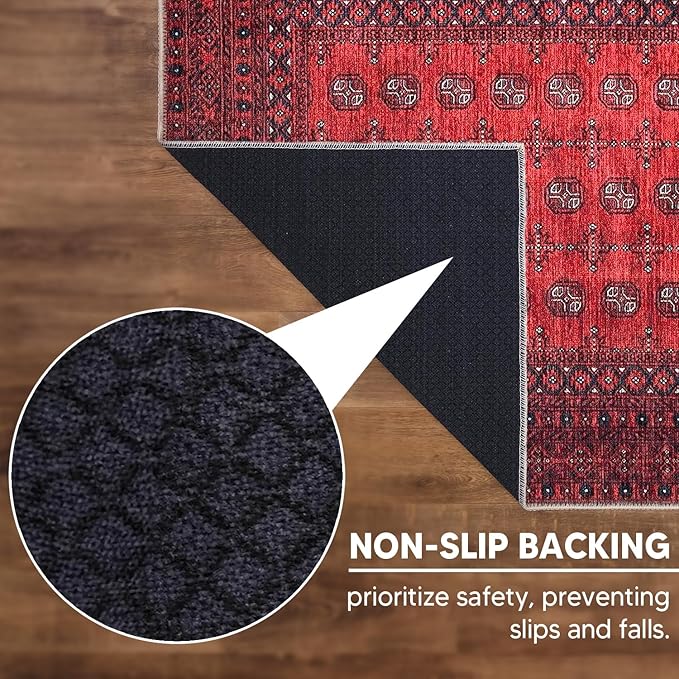 Keen Home Design 2x3 Rug - Machine Washable Entry Rug with Non-Slip Backing, Ideal for Enteryway, Kitchen, Bathroom, Laundry Room - Vintage, Easy Clean, Durable, Low Pile Rug - (2' x 3')-Ruum Studio Home