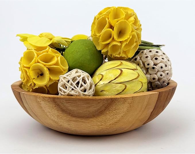 ANDALUCA Decorative Balls Bag Bowl Filler Home Decor (Yellow)-Ruum Studio Home