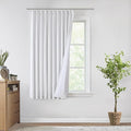 Vision Home White Pinch Pleated Full Blackout Curtains 60 inch Wide Thermal Insulated Window Curtains for Living Room Bedroom Room Darkening Pinch Pleat Drapes with Hooks Back Tab 1 Panel 60" Wx72 L-Ruum Studio Home