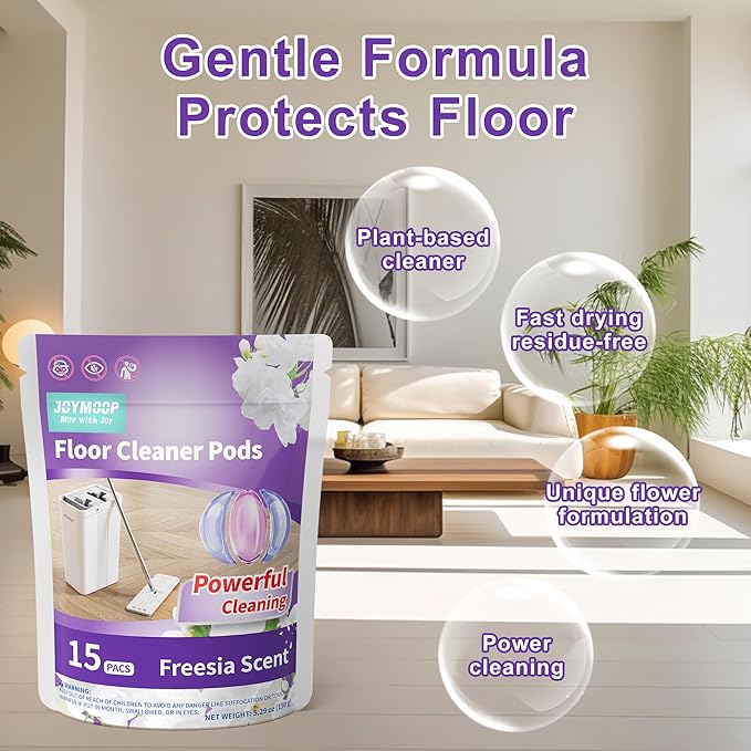 JOYMOOP Floor Cleaner for Mopping, 15 PCS Mopping Solution, Hardwood Floor Cleaner, Works Perfectly with Mop Bucket-Ruum Studio Home
