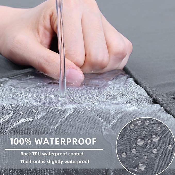 hyha Waterproof Couch Cushion Covers, Sectional Sofa Slipcovers Washable, L Shape Chaise Dog Couch Covers for Sectional Sofa, Universal Furniture Protector (1 Piece for Chaise XL, Dark Grey)-Ruum Studio Home