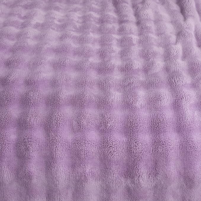 YUSOKI Luxury 3D Bubble Throw Blanket 2lb,All Ages,Home Decoration, (Lilac Purple,50 * 60inches)-Ruum Studio Home