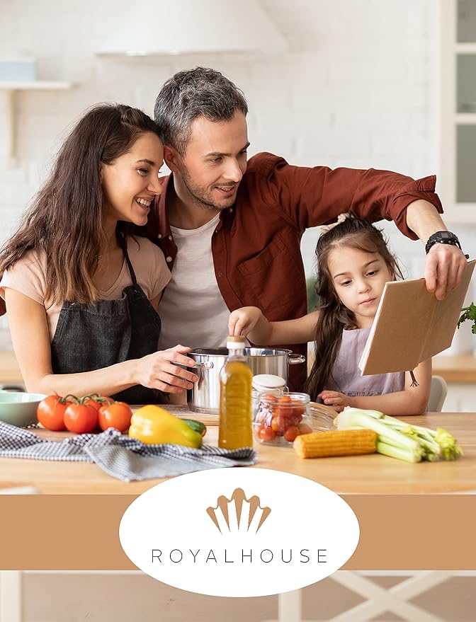 RoyalHouse 12 Pack 9.5 Oz Plastic Spice Jars with Black Cap, Clear and Safe Plastic Bottle Containers with Shaker Lids for Storing Spice, Herbs and Seasoning Powders, BPA Free, Made in USA-Ruum Studio Home