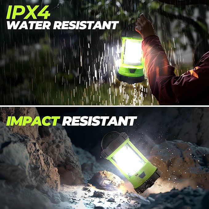 Rechargeable Camping Lantern, 3000LM 5 Light Modes Camping Light 4400 Capacity Phone Charger LED Impact-Resistant Flashlight Lantern Portable Waterproof Hurricane Lanterns for Emergency-Ruum Studio Home