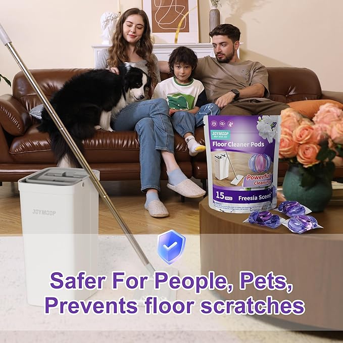 JOYMOOP Floor Cleaner for Mopping, 60 PCS Mopping Solution, Hardwood Floor Cleaner, Works Perfectly with Mop Bucket-Ruum Studio Home