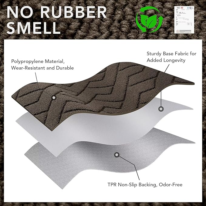 hicorfe Front Door Mat Outside Entrance,24"x35" Absorbent Muddy Dirt Resist Welcome Door Mats Outdoor Indoor,Stain and Fade Resistant,Non Slip Backing Entry Mat Doormat for Entryway (Latte)-Ruum Studio Home