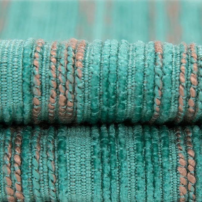 Yeiotsy Decorative Pillow Covers Teal, Pack of 2, Modern Striped Throw Pillow Cases Geometric Cushion Covers (Teal, 18 X 18 Inches)-Ruum Studio Home