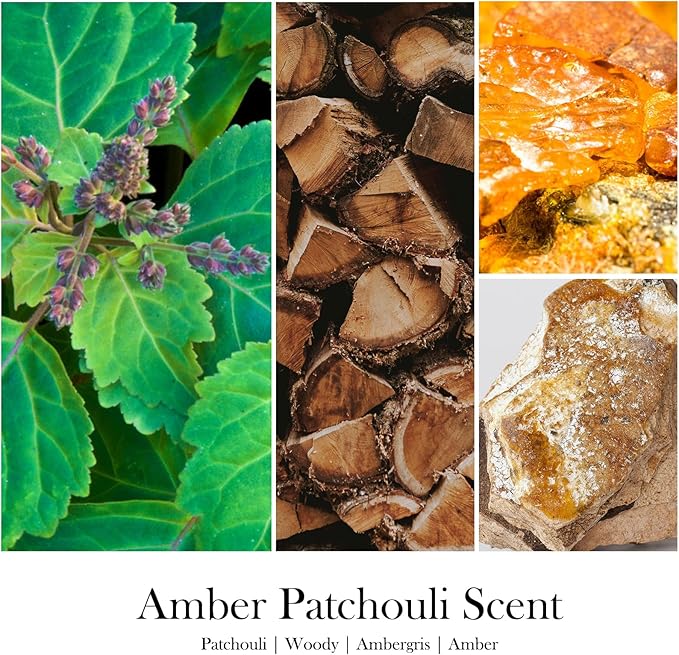 Scented Candles for Home - Amber Patchouli Candle | Aromatherapy Candle Gift for Women & Men, Soy Candles for Home Scented - 7oz, Soy Wax, Patchouli Scent Home Fragrance-Ruum Studio Home