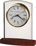 Howard Miller Marcus Tabletop Clock – Decorative Tabletop Clock with Modern Alarm & Quartz Movement, Silent Ticking, Wooden Base & Roman Numeral Design for Home, Office, Kitchen & Table Decor-Ruum Studio Home